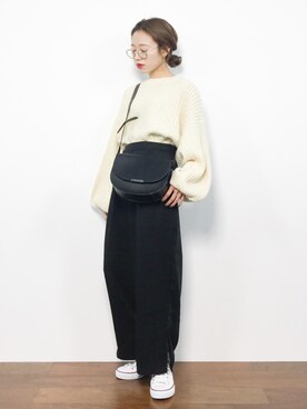 「LIFE's（ライフズ）のアイテム（トップス）」を使った、りっぴーさん（レディース・154cm）の秋コーディネート