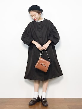 「おめかしコーデ」｜「アイテム（その他アウター）」を使った、りっぴーさん（レディース・154cm）の秋コーディネート