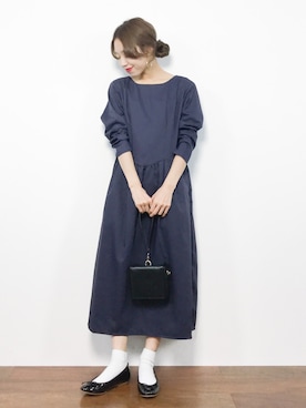 「おめかしコーデ」｜「アイテム（バレエシューズ）」を使った、りっぴーさん（レディース・154cm）の秋コーディネート