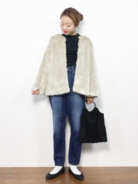 「Khaju（カージュ）のアイテム（その他アウター）」を使った、りっぴーさん（レディース・154cm）の秋コーディネート