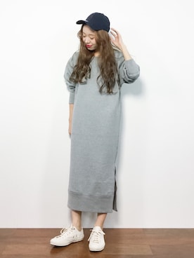 By コットンスウェット スリットワンピース を使った人気ファッションコーディネート Wear By コットンスウェット スリットワンピース を使った人気ファッションコーディネート Wear