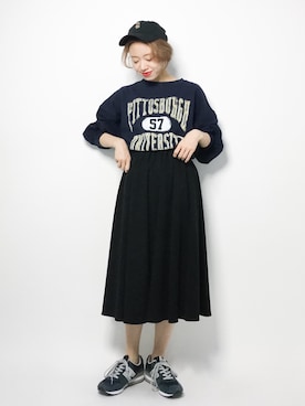 「COLLARS（カラーズ）のアイテム」を使った、りっぴーさん（レディース・154cm）の秋コーディネート