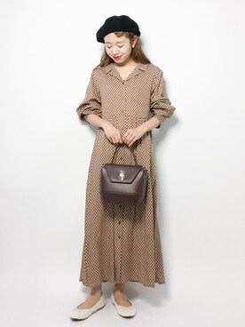 「Another Edition（アナザーエディション）のアイテム（ワンピース/ドレス）」を使った、りっぴーさん（レディース・154cm）の秋コーディネート
