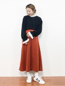 「MODE ROBE（モードローブ）のアイテム」を使った、りっぴーさん（レディース・154cm）の冬コーディネート