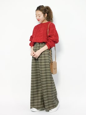 「Two Faces（トゥーフェイシーズ）のアイテム（パンツ）」を使った、りっぴーさん（レディース・154cm）の冬コーディネート