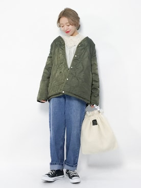 「Luz Llena（ラズレナ）のアイテム」を使った、りっぴーさん（レディース・154cm）の冬コーディネート