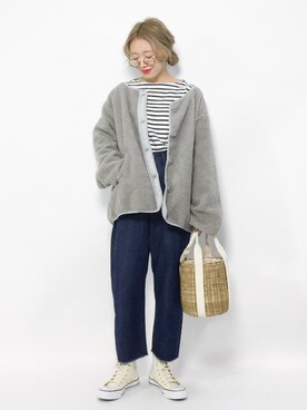 「cepo（セポ）のアイテム（ブルゾン）」を使った、りっぴーさん（レディース・154cm）の冬コーディネート