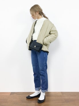 「SHIPS Days（シップスデイズ）のアイテム」を使った、りっぴーさん（レディース・154cm）の冬コーディネート