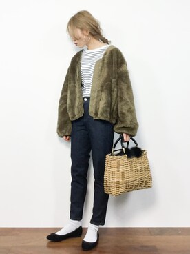 りっぴーさん（レディース・154cm）の冬コーディネート