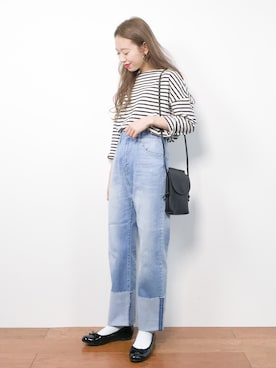 「TONE SELECT GOODS（トーンセレクトグッズ）のアイテム」を使った、りっぴーさん（レディース・154cm）の冬コーディネート