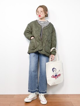 「chuu（チュー）のアイテム」を使った、りっぴーさん（レディース・154cm）の冬コーディネート