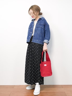 「IMAGE COLLECTION（イマージュコレクション）のアイテム（パンツ）」を使った、りっぴーさん（レディース・154cm）の冬コーディネート