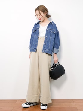 「coca（coca）（コカ）のアイテム（ジャケット/アウター）」を使った、りっぴーさん（レディース・154cm）の冬コーディネート