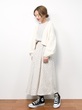 「ottilie（オティーリエ）のアイテム」を使った、りっぴーさん（レディース・154cm）の春コーディネート