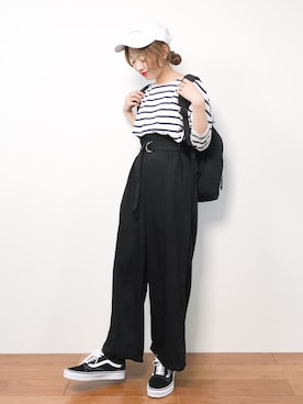 「MODE ROBE（モードローブ）のアイテム（帽子）」を使った、りっぴーさん（レディース・154cm）の春コーディネート