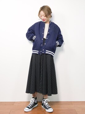 「I am I in fact...（アイアムアイインファクト）のアイテム（ジャケット/アウター）」を使った、りっぴーさん（レディース・154cm）の春コーディネート