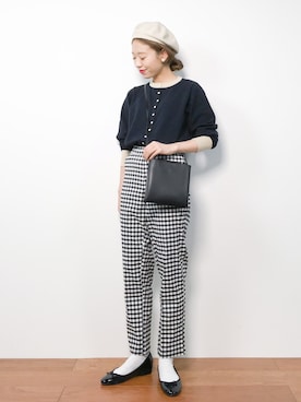 「Tuche（トゥシェ）のアイテム」を使った、りっぴーさん（レディース・154cm）の春コーディネート