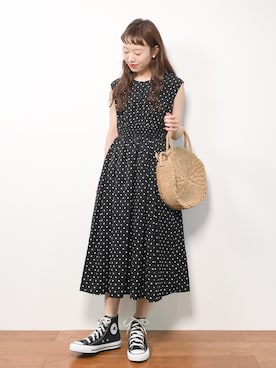 「kutir（クティール）のアイテム（ワンピース/ドレス）」を使った、りっぴーさん（レディース・154cm）の夏コーディネート
