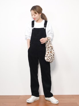 「JERZEES（ジャージーズ）のアイテム」を使った、りっぴーさん（レディース・154cm）の秋コーディネート