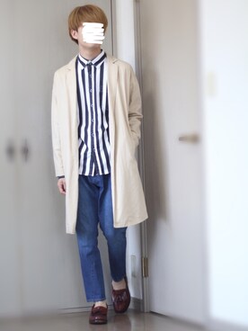 「JEANASIS（ジーナシス）のアイテム（ジャケット/アウター）」を使った、Nsさん（メンズ・166cm）の春コーディネート