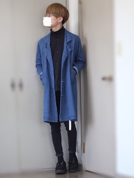 「ノーカラー」｜「アイテム（その他シューズ）」を使った、Nsさん（メンズ・166cm）の春コーディネート