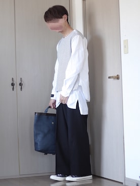 「Furbo design（フルボデザイン）のアイテム（バッグ）」を使った、Nsさん（メンズ・166cm）の秋コーディネート