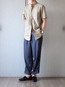「EMMA  CLOTHES」｜「アイテム（スリッポン）」を使った、Nsさん（メンズ・166cm）の夏コーディネート
