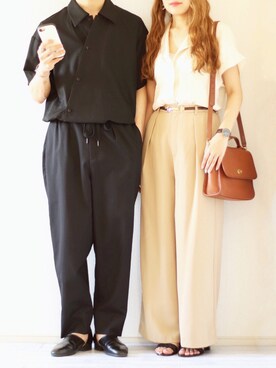 「シミラールック」｜「アイテム（スリッポン）」を使った、Nsさん（メンズ・166cm）の夏コーディネート