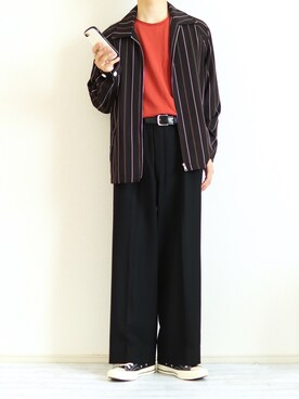 「チャックテイラー」｜「アイテム（ブルゾン）」を使った、Nsさん（メンズ・166cm）の秋コーディネート