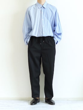 「shiyoh」｜「アイテム（スリッポン）」を使った、Nsさん（メンズ・166cm）の秋コーディネート