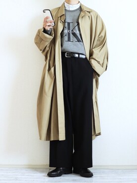 「u170」｜「アイテム（その他アウター）」を使った、Nsさん（メンズ・166cm）の冬コーディネート