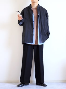 「shiyoh」｜「アイテム（スリッポン）」を使った、Nsさん（メンズ・166cm）の春コーディネート