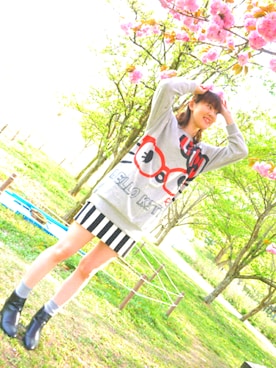 「カメラ女子」｜「アイテム（ブーティ）」を使った、むっちゃんさん（レディース・164cm）の春コーディネート