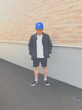 「スケボー」｜「アイテム（スリッポン）」を使った、Tsutayaさん（メンズ・171cm）の秋コーディネート
