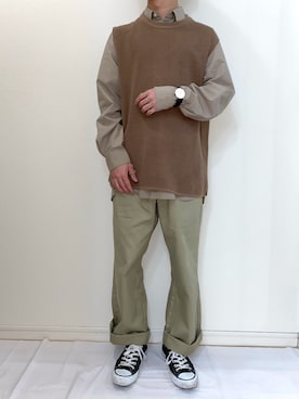 「BLESS（ブレス）のアイテム（リング）」を使った、りよさん（メンズ・158cm）の春コーディネート