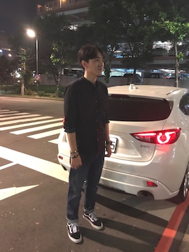 「PULL&BEAR（プルアンドベア）のアイテム（シャツ/ブラウス）」を使った、Stevedgeさん（メンズ・176cm）の春コーディネート