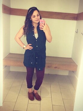 「TOBI（-）のアイテム」を使った、Kendall Dopelskyさん（レディース・160cm）の春コーディネート