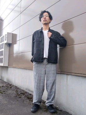 「Confirm（コンファーム）のアイテム（その他アウター）」を使った、kagamonnさん（メンズ・167cm）の春コーディネート