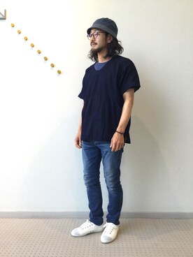 「SPELLBOUND（スペルバウンド）のアイテム（トップス）」を使った、D_MALL名古屋ラシックさん（メンズ・165cm）の春コーディネート