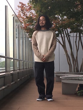 「OMNIGOD（オムニゴッド）のアイテム（パンツ）」を使った、D_MALL名古屋ラシックさん（メンズ・165cm）の秋コーディネート