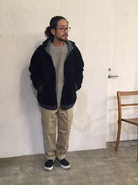「OMNIGOD（オムニゴッド）のアイテム（パンツ）」を使った、D_MALL名古屋ラシックさん（メンズ・165cm）の冬コーディネート