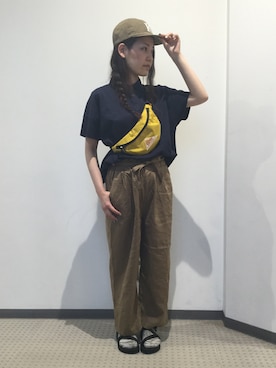 「ドミンゴ」｜「アイテム（帽子）」を使った、D_MALL名古屋ラシックさん（レディース・158cm）の春コーディネート