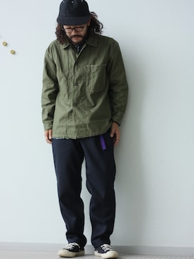 「アーミー」｜「アイテム（ジャケット/アウター）」を使った、D_MALL名古屋ラシックさん（メンズ・165cm）の秋コーディネート