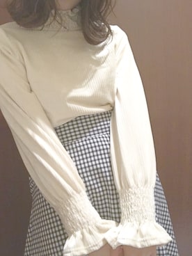 「フリルネック」｜「アイテム（ブルゾン）」を使った、𝕒𝕪𝕒𝕓𝕠 ~ *さん（レディース・164cm）の冬コーディネート