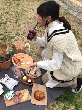 「平成最後のWEARISTAセンバツ」｜「アイテム（シャツワンピース）」を使った、ゆかぽんさん（レディース・163cm）の春コーディネート