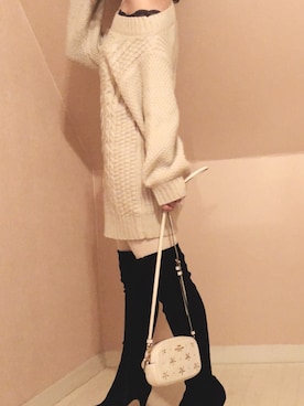 「CECIL McBEE（セシルマクビー）のアイテム（ブーツ）」を使った、てんさん（レディース・159cm）の冬コーディネート