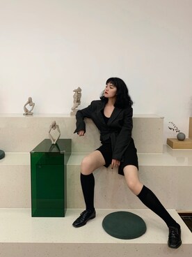「通勤穿搭」｜「アイテム（その他トップス）」を使った、老蟹さん（レディース・168cm）の秋コーディネート