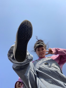 「休闲」｜「アイテム（サロペット/オーバーオール）」を使った、老蟹さん（レディース・168cm）の春コーディネート