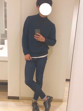 「Daniel Wellington（ダニエルウェリントン）の【Daniel Wellington】レザーバンド３６ＭＭ（アナログ腕時計）」を使った、まゆたけさん（メンズ・168cm）の秋コーディネート