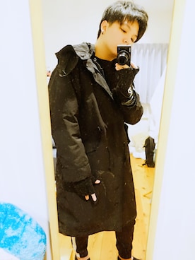 「Y-3（ワイスリー）のアイテム（手袋）」を使った、Fishさん（メンズ・170cm）の冬コーディネート